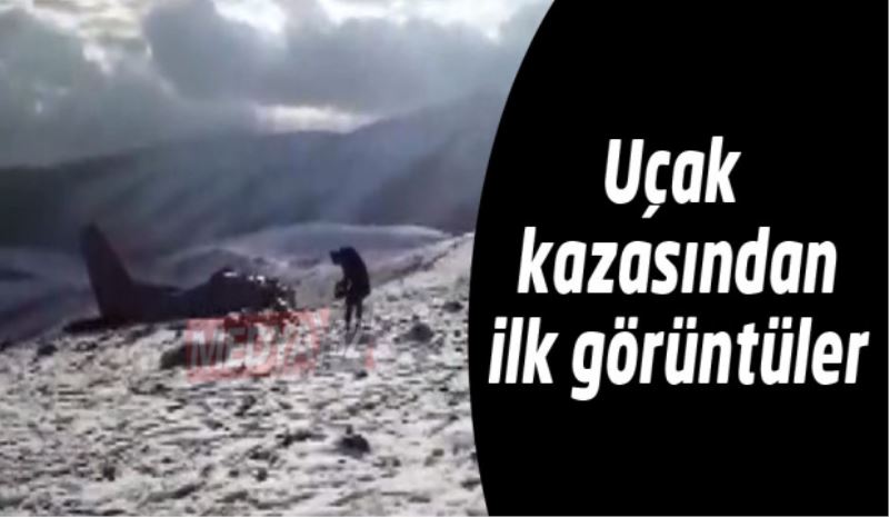 Uçak kazasından ilk görüntüler