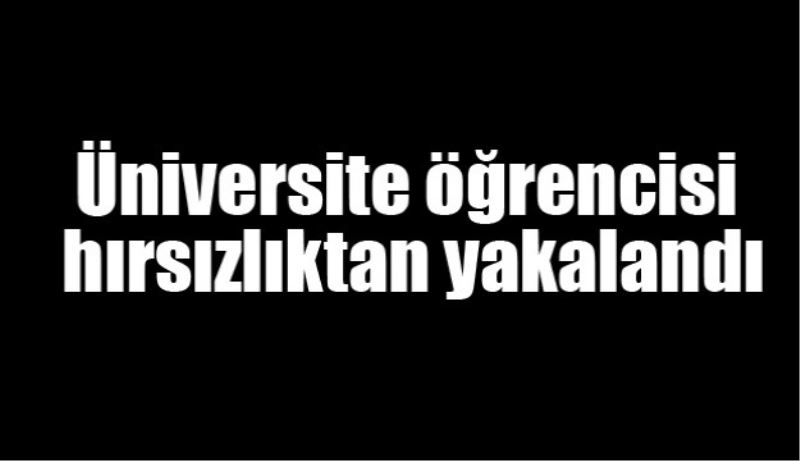 Üniversite öğrencisi hırsızlıktan yakalandı