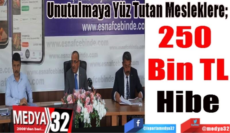 Unutulmaya Yüz Tutan Mesleklere; 
250 
Bin TL
Hibe 
