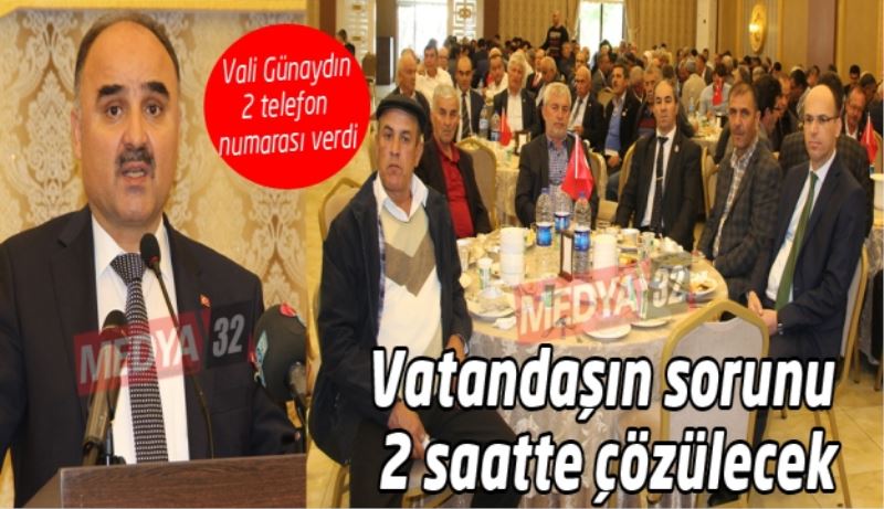 Vali Günaydın açıkladı: Vatandaşın sorunu 2 saatte çözülecek