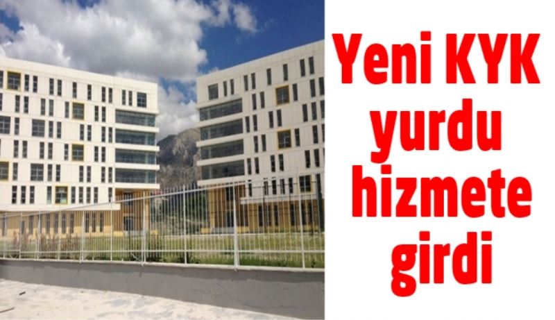 Yeni KYK yurdu hizmete girdi
