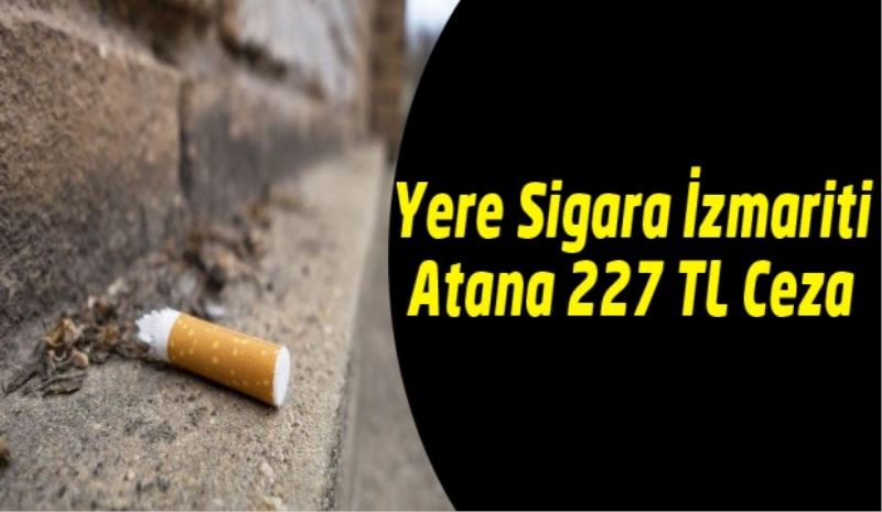 Yere Sigara İzmariti Atana 227 TL Ceza 