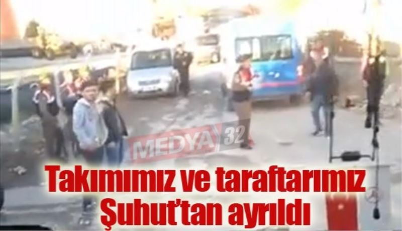 Yoğun güvenlik önlemleriyle takımımız ve taraftarımız Şuhut