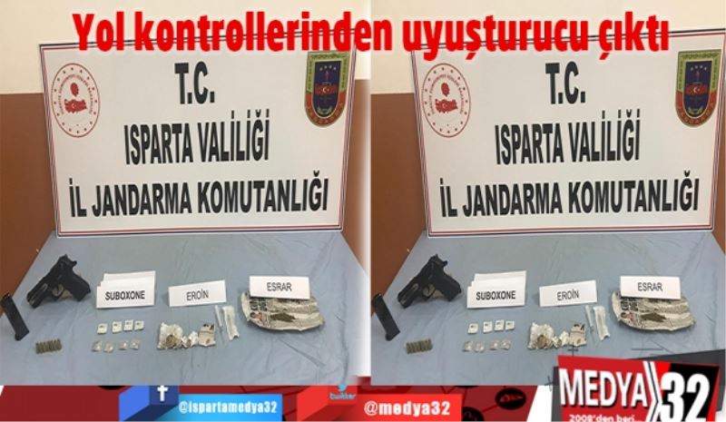 Yol kontrollerinden uyuşturucu çıktı