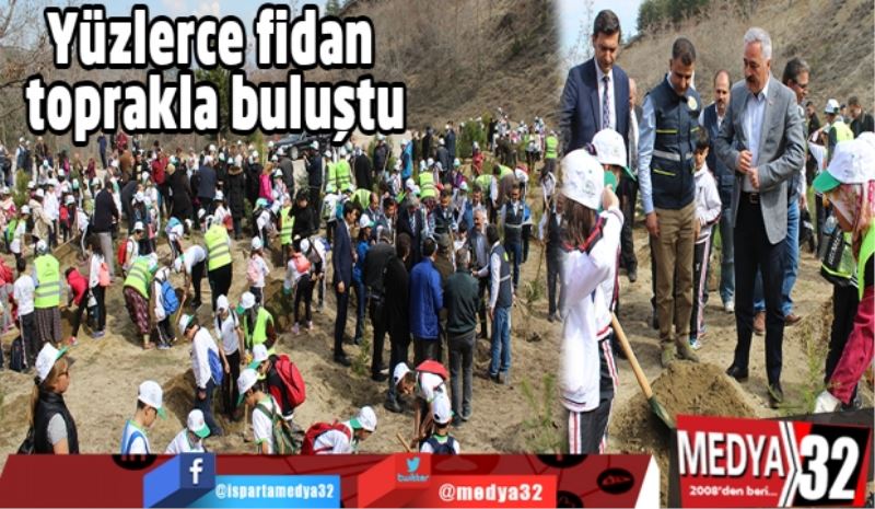 Yüzlerce fidan toprakla buluştu